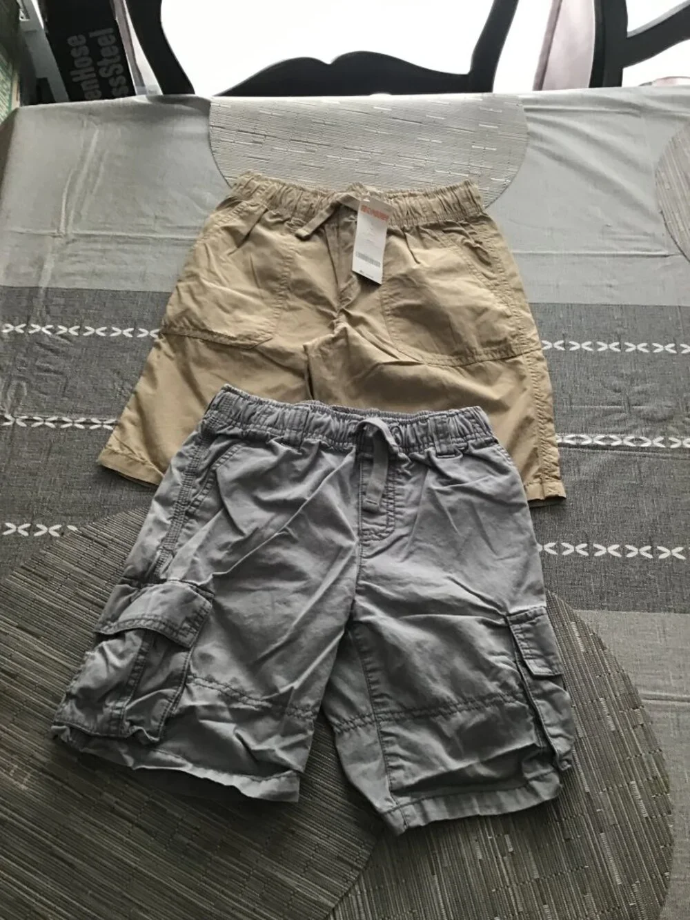 Lot of 2 Gymboree Boy's Size 7 Shorts--1 NEW (Tan, Gray)